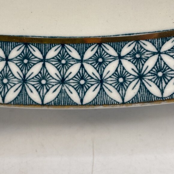 Wood & Sons Large Platter Pekin Blue Willow Gold Trim England SemiPorcelain 1907 - Picture 8 of 16